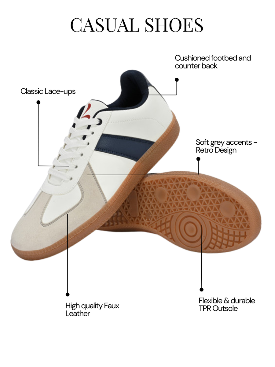Men's Lugo White-Navy Shoes
