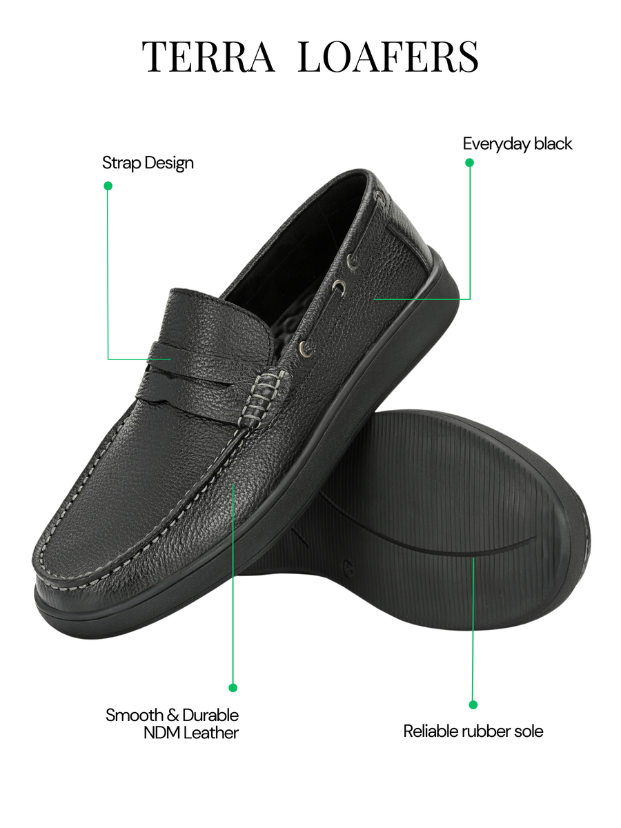 Men's Terra Black Loafers