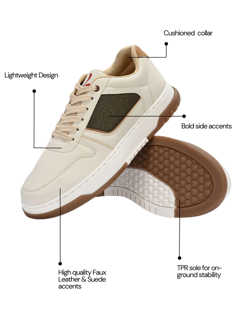 Men's Seville Beige Shoes - Wide fit