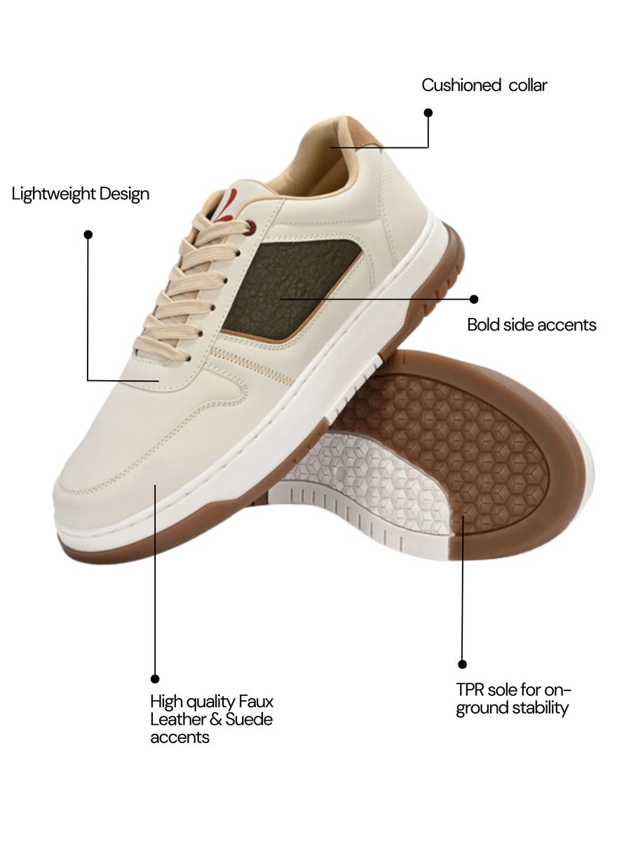 Men's Seville Beige Shoes - Wide fit