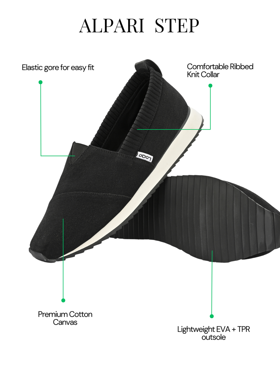 Men's Alpari Step Black Snoafers