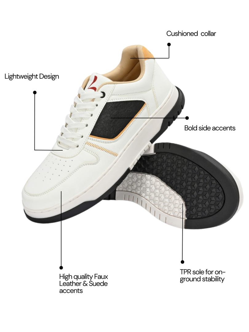 Men's Seville White Shoes - Wide fit