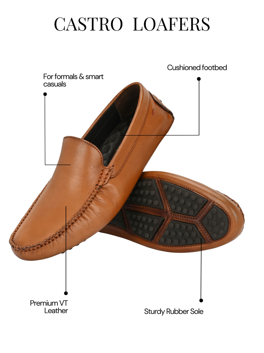Men's Castro Tan Driving Loafers