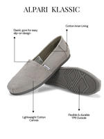 Load image into Gallery viewer, Alpari Klassic Men&#39;s Cloud Grey Slip-ons
