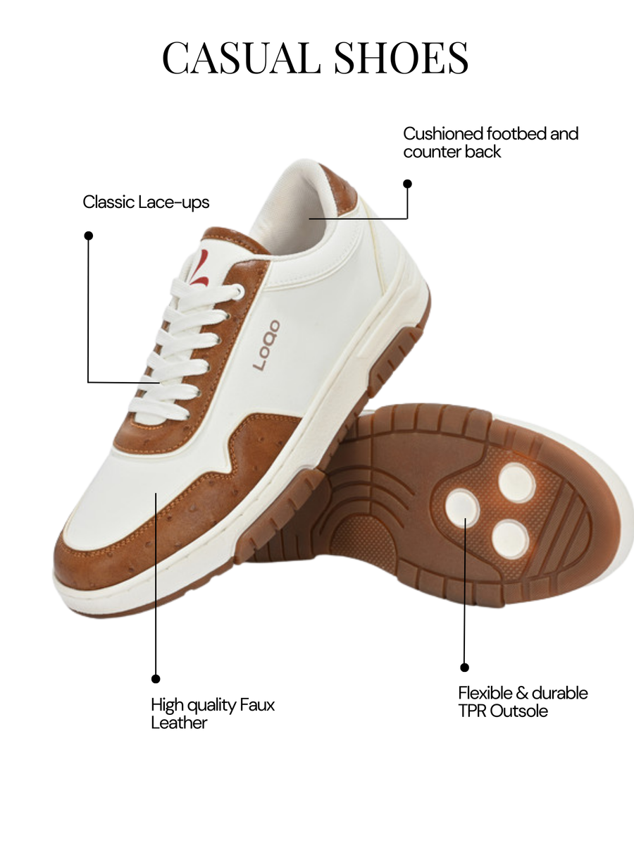 Men's Granada White-Tan Shoes