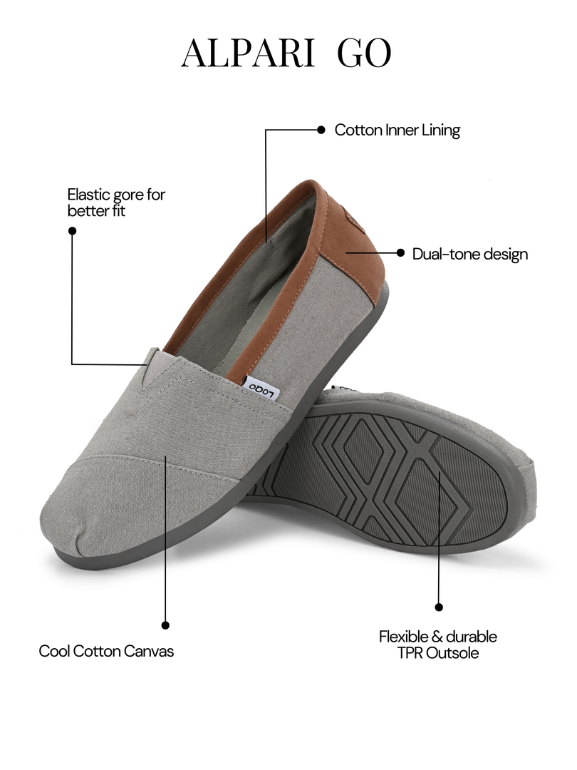Alpari Go Men's Grey Slip-ons