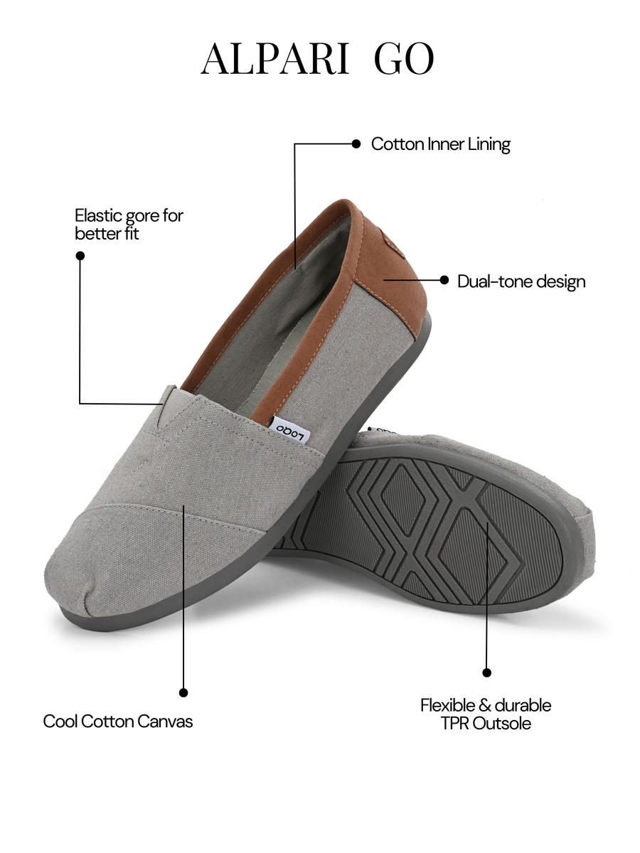 Alpari Go Men's Grey Slip-ons