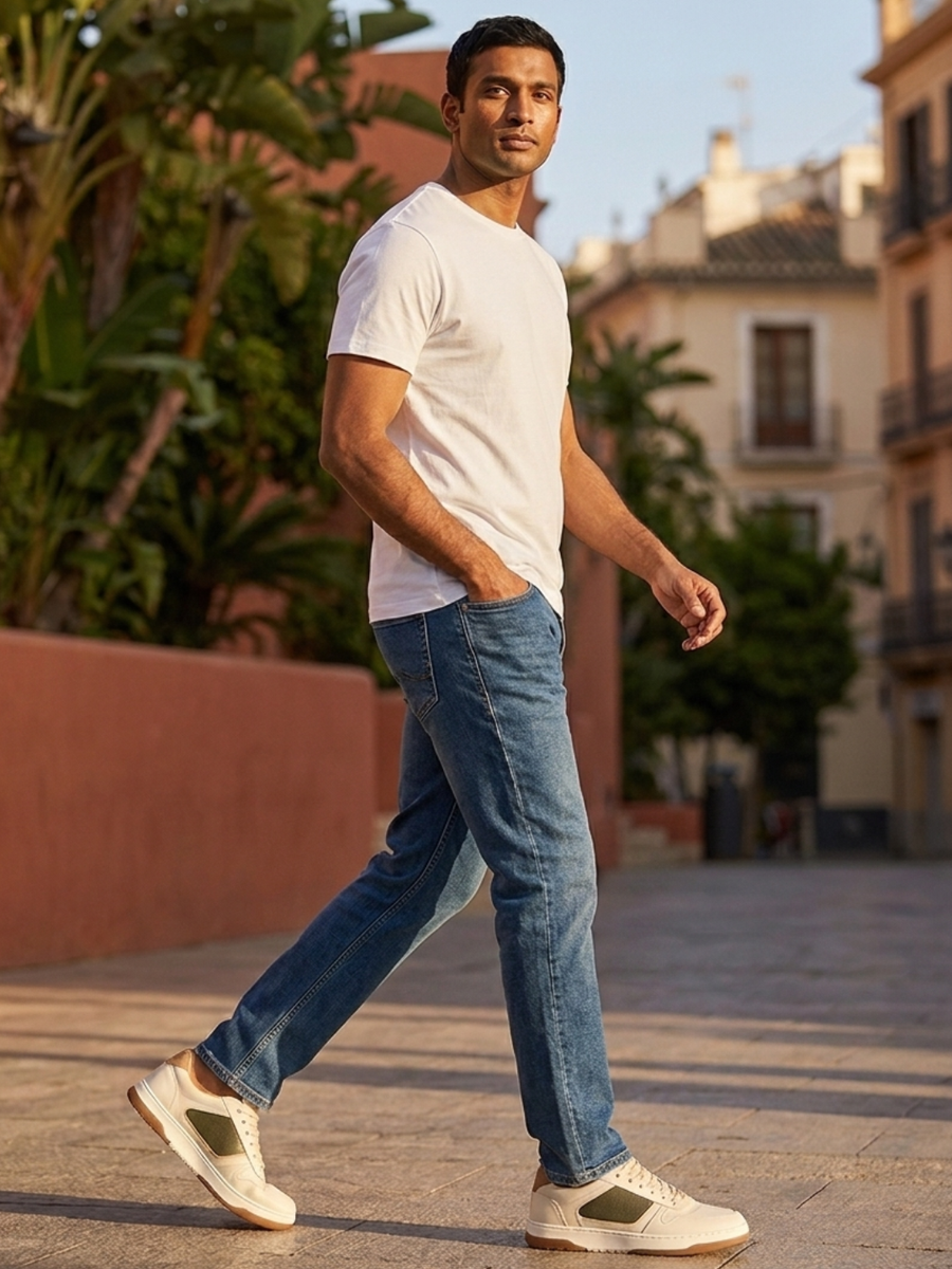 Men's Seville Beige Shoes - Wide fit