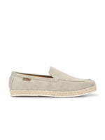 Load image into Gallery viewer, Side profile of Aupe Esparto Loafers – classic loafer silhouette with espadrille texture loafers men
