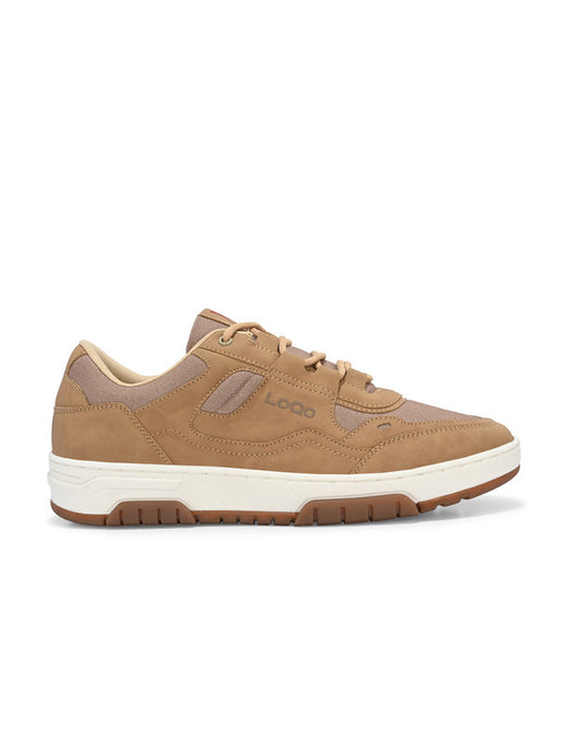 Vigo Tan Sneaker overhead shot – monochrome taupe sneakers men