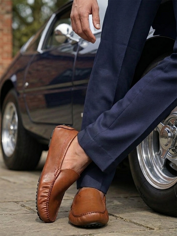 Men's Castro Tan Driving Loafers